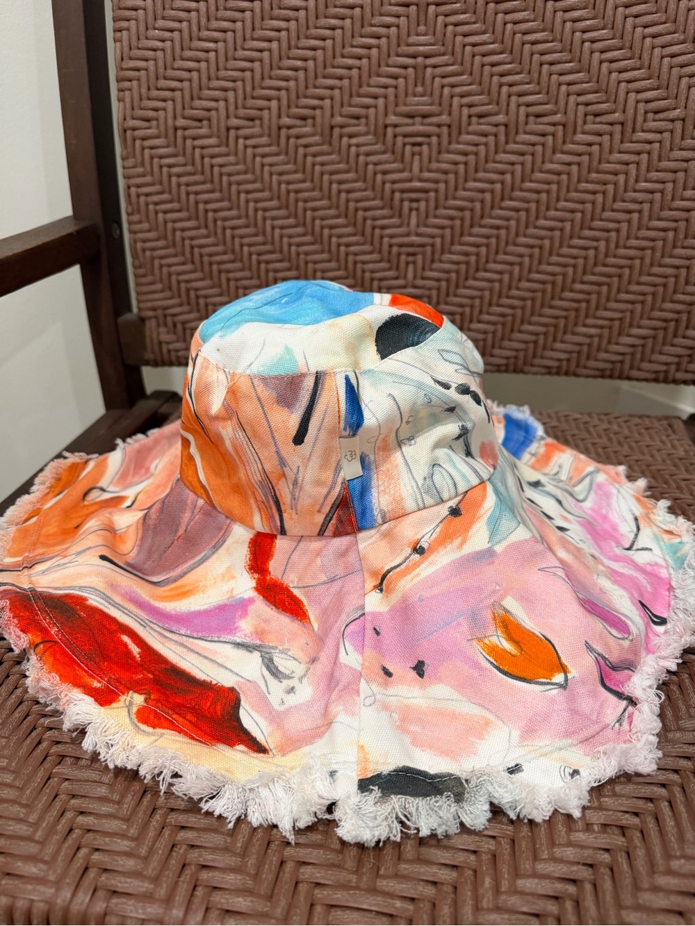 Ted Baker London Multicolor Abstract Print Wide-Brim Hat